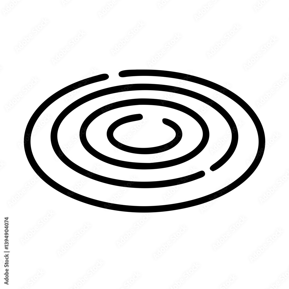 Poster abstract concentric circles vector illustration for ripple effect design and background use case des