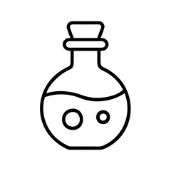 Potion bottle vector icon illustration for alchemy and magic themed designs isolated on white background