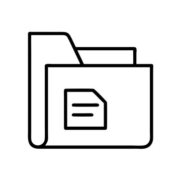 Folder file document icon vector illustration for organization and storage of data and information