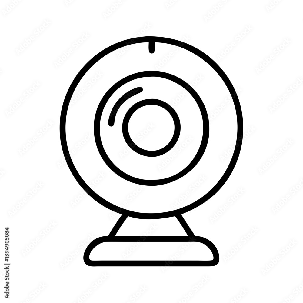 Aufkleber webcam vector icon for video conferencing and online meetings streaming device technology for comput
