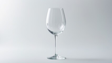 Empty wine glass on a white background