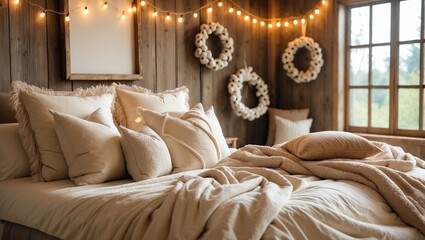 Cozy bedroom featuring eco-friendly decor.