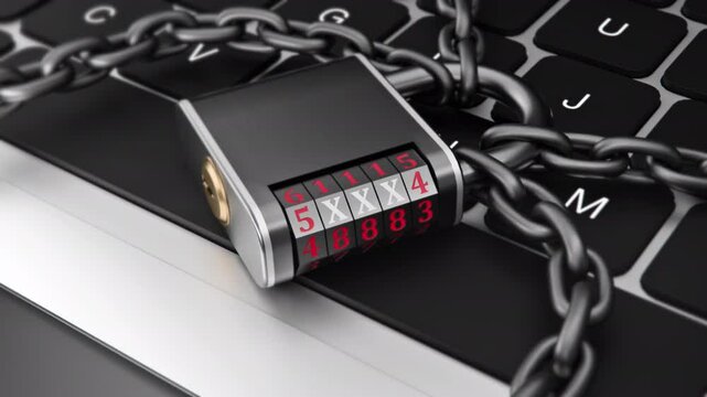 Login Computer Security Concept XXX VPN Text with Lock and Chain