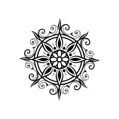 mandala abstract floral design