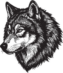 Fototapeta premium wolf head vector illustration