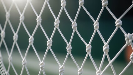 Naklejka premium Conceptual wallpaper featuring a football net texture.