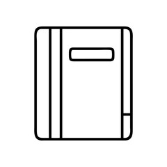 Simple black and white book icon vector illustration for education and reading related design projects use cases