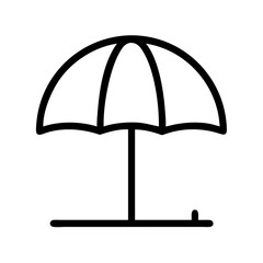 Beach umbrella vector icon, summer parasol illustration, sunshade graphic design, line art image for vacation  © IsratJahan