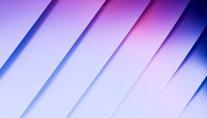Abstract gradient background with layered purple and blue diagonal lines. Blender 3D illustration