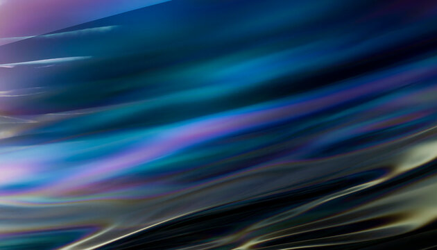 Abstract waves of vibrant blue and purple light create a dynamic, flowing design. Blender 3D illustration