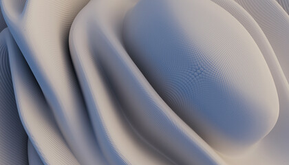 Abstract close-up of smooth, flowing fabric with soft lighting and subtle textures. Blender 3D illustration