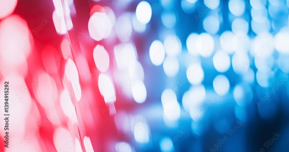 Poster abstract blur lights red and blue gradient background with bokeh effect