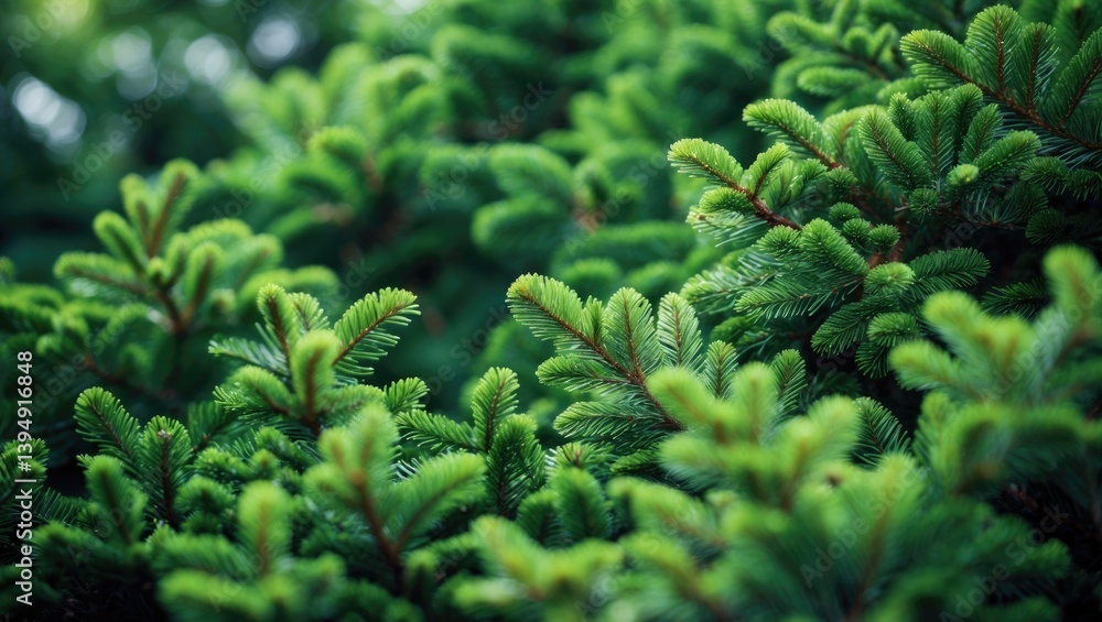Aufkleber fir tree branch with a textured background