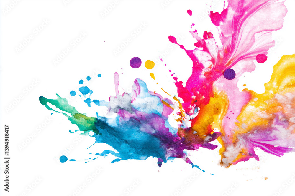 Poster vibrant splashes of color create an abstract display of creativity and energy in a modern art compos