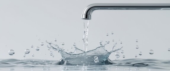 faucet producing bubbles and water