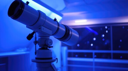 Fototapeta premium Advanced Zoom Telescope in a Laboratory for Deep Space Exploration