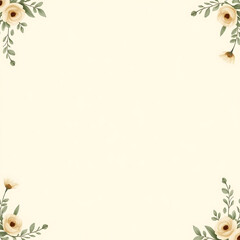Cream Floral Wedding Frame