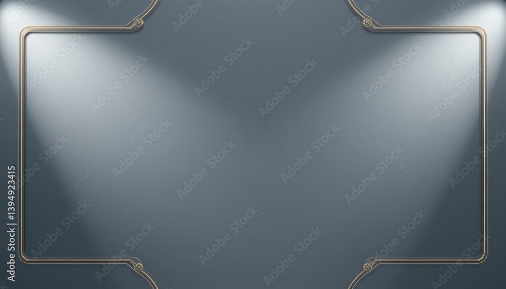 Poster illuminated display setup for artistic showcase studio setting event arrangement elegant ambiance cl