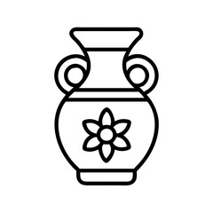 Elegant flower vase outline drawing for home decor and floral arrangement design ideas and inspiration