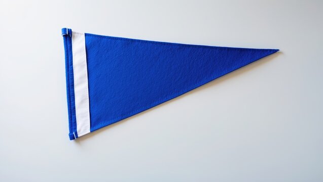 Blank Space on Isolated White Background with Felt Pennant