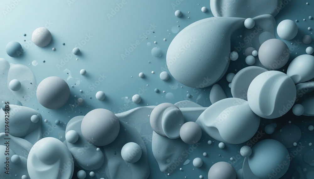 Aufkleber fluid dynamics abstract art studio digital artwork calm environment side view modern design for visu