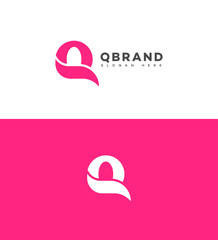 Pink Q Brand Logo Design Modern, Abstract, Creative, Minimalist, Elegant, Stylish, Unique