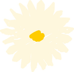 Hand-drawn scribble illustration of flower.