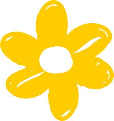 Hand-drawn scribble illustration of flower.