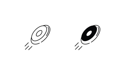 Frisbee  icons set vector stock illustration