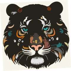 90.epsHigh-quality animal illustration in a creative vector style, featuring detailed shapes, clean lines, and bold colors. Perfect for wildlife branding, zoo posters, educational materials, pet shops