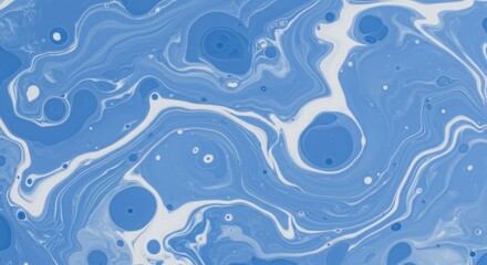 Naklejka premium Swirling Blue and White Abstract Marble Texture