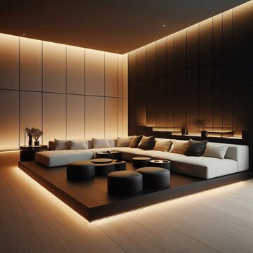 Elegant Modular Space A versatile space featuring movable modula
