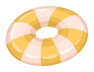 Obraz premium Lifebuoy Illustration. Inflatable Rescue Ring for Beach and Water Safety. Vector.