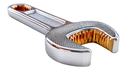 A versatile and durable adjustable wrench and pliers tool made of shiny chrome metal designed for various repair and maintenance tasks in a workshop or garage setting