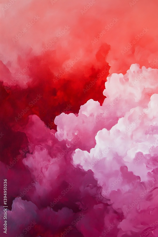 Poster bright coral to magenta gradient background with smooth satin look, ideal for creative projects – em