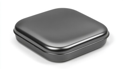 A top-down view of a 3D-rendered blank black-and-white sachet packet mockup, ideal for sealing salt, pepper, sugar, tea, medication, or other small airtight packages