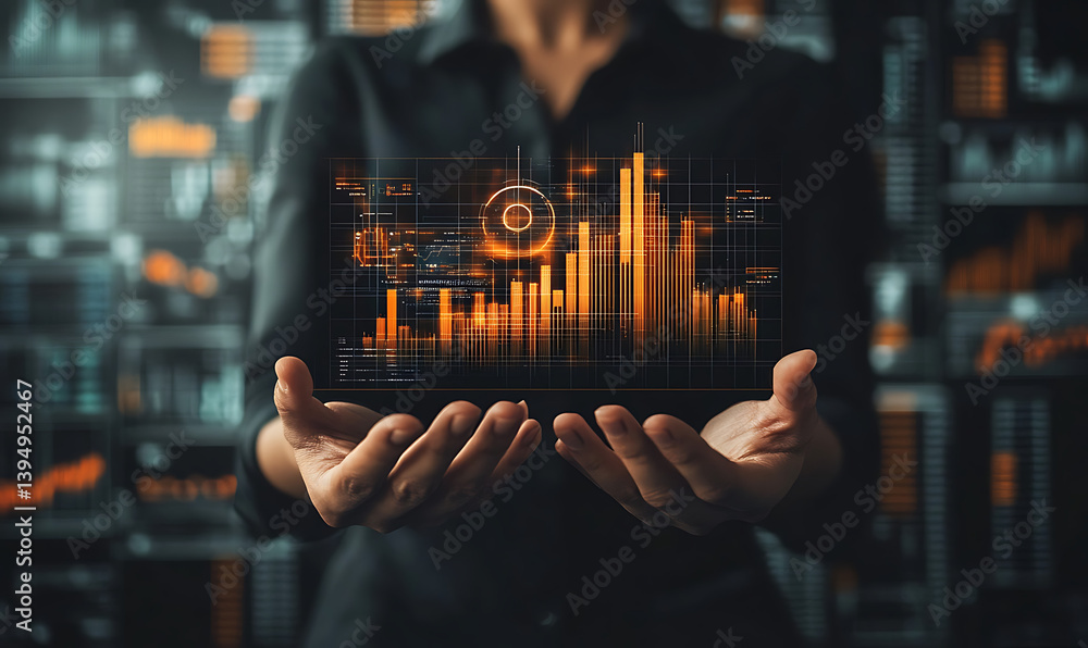 Aufkleber artificial intelligence , business man on the background of the word success , binary code technolog