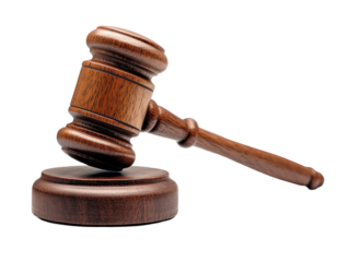 Wooden Gavel on Stand