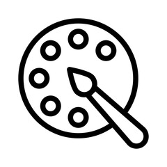 color palette line icon