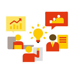 Obraz premium Vector Business Team Characters in Flat Style