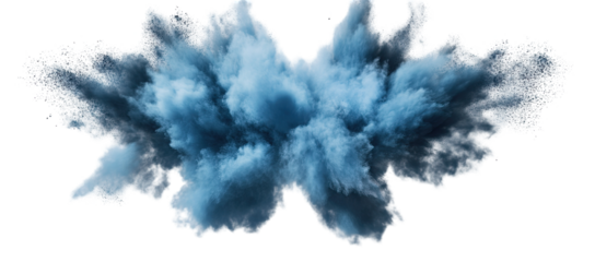 Abstract explosion of vibrant blue color