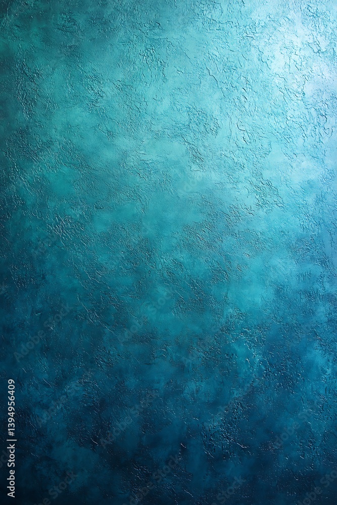 Poster bright teal to soft aqua gradient background with abstract finish, ideal for creative uses and visua