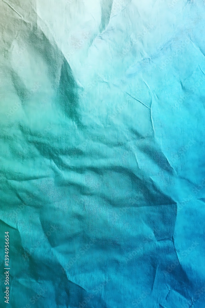 Poster bright teal to soft aqua gradient background with abstract finish, ideal for creative uses and visua