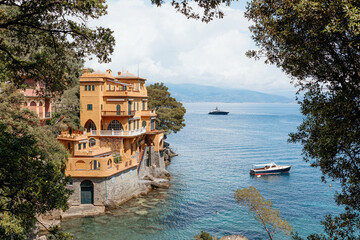 Luxurious villas overlooking the beautiful portofino coastline