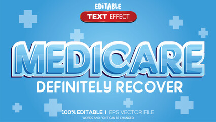 3d text effect medical theme