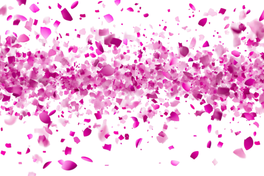 Pink Rose Petals Falling - Powered by Adobe