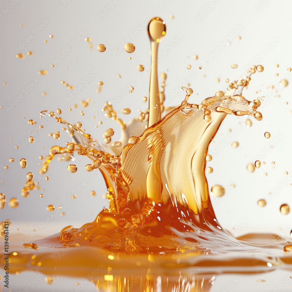 Aufkleber dynamic syrup splash photography on a plain white background capturing the art of liquid motion -spe