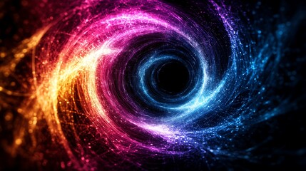 Cosmic Vortex Nebula swirl with energy burst, and abstract art.