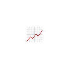 Chart single icon decreasing and increasing. Isolated growth emoji symbol. Vector illustration