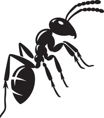 Carpenter Ant Vector | Black Ant Silhouette Clipart Illustration	